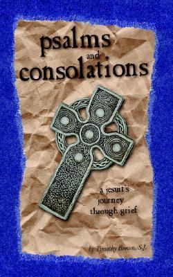 Cover of Psalms and Consolations, cross on a brown and blue background